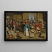 Bryllup på bondegård i en lade - Pieter Brueghel den Yngre — indrammet kunstværk på væggen