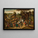 Tilbage til kermissen (Konflikt af tilfælde) - Pieter Brueghel den Yngre — indrammet kunstværk på væggen