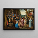 Saint Jean-Baptiste prædiker for masserne i ørkenen - Pieter Brueghel den Yngre — indrammet kunstværk på væggen