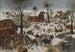 maleriet "Le Recensement à Bethléem" efter Pieter Brueghel den Ældre - Pieter Brueghel den Yngre | Reproduction — visning af kunstværket