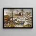 Pieter Brueghel den Yngre | Maleri af folketællingen i Betlehem — indrammet kunstværk på væggen