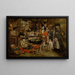 Besøg hos bønderne - Pieter Brueghel den Yngre — indrammet kunstværk på væggen