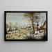 Vinterlandskabsmaleri med en fuglefælde - Pieter Brueghel den Yngre — indrammet kunstværk på væggen