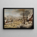 Vinterlandskab med skøjteløbere og fuglefælde - Pieter Brueghel den Yngre — indrammet kunstværk på væggen