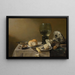 Naturtro med tazza - Pieter Claesz — indrammet kunstværk på væggen