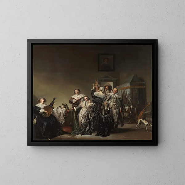 det selskabelige selskab - Pieter Codde — indrammet kunstværk på væggen