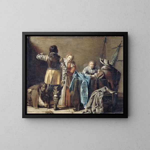 Indendørs af vagthuset - Pieter Codde — indrammet kunstværk på væggen