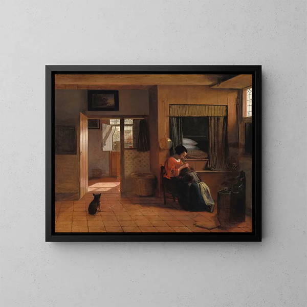 Pieter De Hooch - A Mother Delousing her Childs Hair.webp