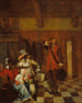 Porteur de mauvaises nouvelles - Pieter de Hooch — visning af kunstværket