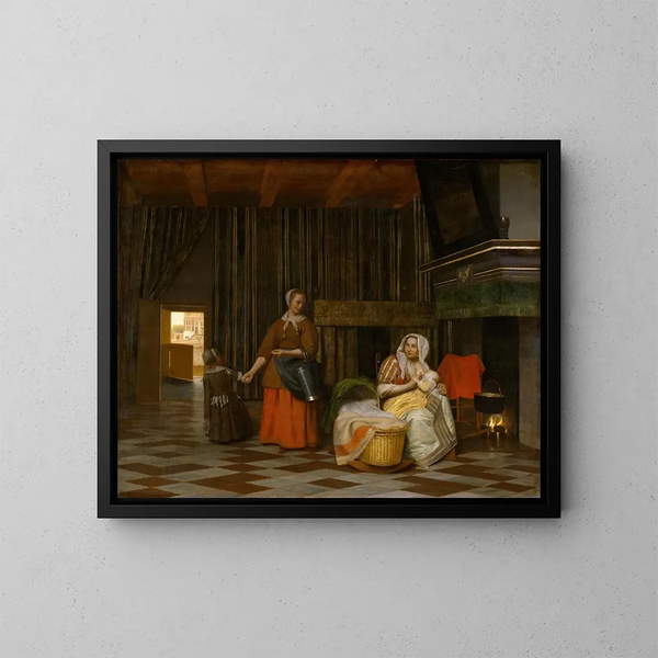 Pieter De Hooch - Woman and Child with Serving Maid.webp