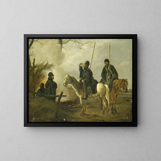 Poste cosaque i 1813 - Pieter Gerardus van Os — indrammet kunstværk på væggen