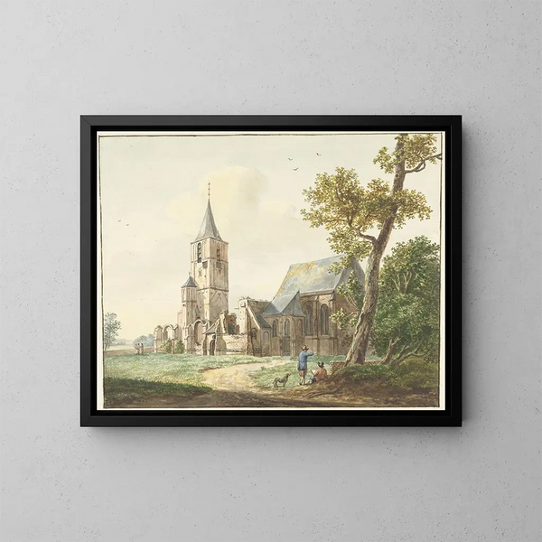 L'église de Warmond - Pieter Gerardus van Os — indrammet kunstværk på væggen