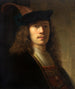 Portrait af en mand med fjerhat - Pieter Hermansz Verelst — visning af kunstværket