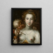 Vénus og Cupido - Pieter Isaacsz — indrammet kunstværk på væggen