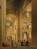 maleriet Le transept de la Mariakerk à Utrecht vu du nord-est - Pieter Jansz Saenredam — visning af kunstværket