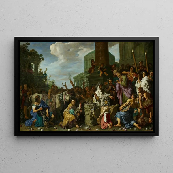 Paul og Barnabas ved Lystre - Pieter Lastman — indrammet kunstværk på væggen