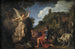 L'Ange Raphaël tager afsked med den gamle Tobit og hans søn Tobias - Pieter Lastman — visning af kunstværket