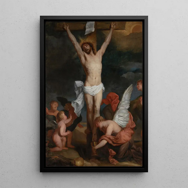 Christ en croix - Pieter Pauwel Thijs — indrammet kunstværk på væggen