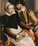 Mand og kvinde ved spinderok - Pieter Pietersz. — visning af kunstværket