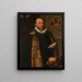 Portrait af Mattheus Augustijnsz. Steyn, rådgiver ved Nordkystens Admiralitetskollegium i Dokkum - Pieter Pietersz. — indrammet kunstværk på væggen