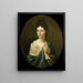 Portrait de Mme Brust-Batailhy - Pieter van der Werff — indrammet kunstværk på væggen