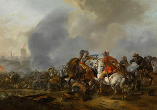 Pieter Wouwerman - Cavalry Attacking Infantry.webp