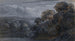 Landskab med skov efter solnedgang - Pieter de With — visning af kunstværket