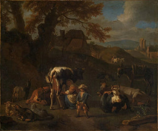 Scène de bergers - Pieter van Bloemen — visning af kunstværket