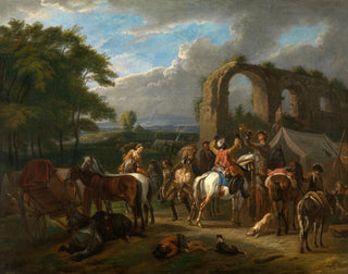 Pieter van Bloemen - Horsemans Scene.webp