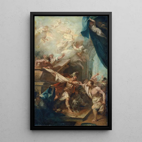L'apparition d'une martyre - Pietro Antonio Magatti — indrammet kunstværk på væggen