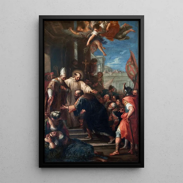 La cessation du schisme d'Anaclet - Pietro Antonio de Pietri — indrammet kunstværk på væggen