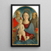 La Vierge à l'Enfant avec les saints Jérôme et Antoine de Padoue - Pietro di Francesco degli Orioli — indrammet kunstværk på væggen