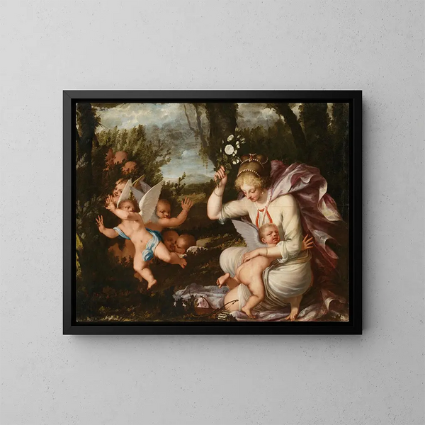 Le châtiment de Cupidon - Pietro Liberi — indrammet kunstværk på væggen