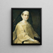 Portrait af marchesa Concina di Udine - Pietro Longhi — indrammet kunstværk på væggen