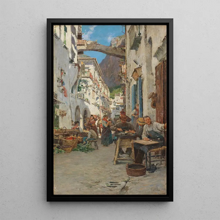 Pietro Scoppetta - Via con terrazze ad Amalfi.webp