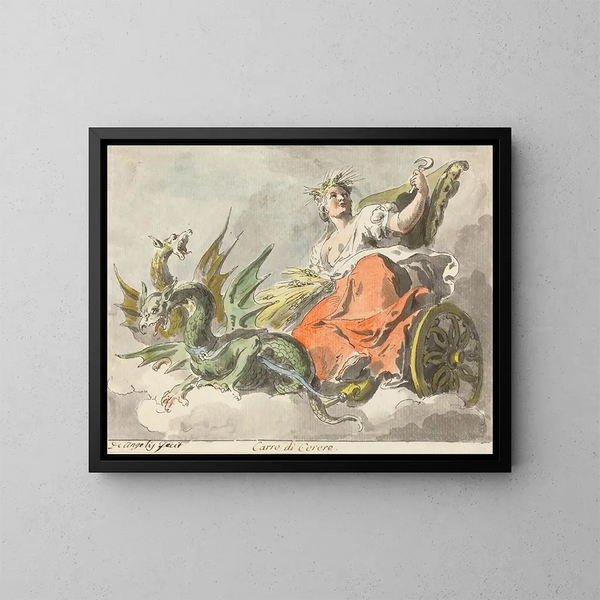 Chariot de Cérès - Pietro de Angelis — indrammet kunstværk på væggen