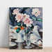 Reproduktion af maleriet Pink Roses i et Glas Vase - Samuel John Peploe