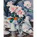 Reproduktion af maleriet Pink Roses i et Glas Vase - Samuel John Peploe