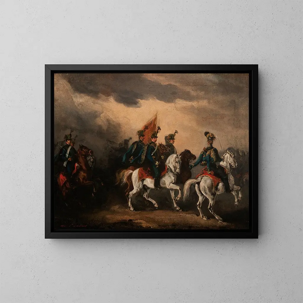 Hussards bleus - Piotr Michałowski — indrammet kunstværk på væggen