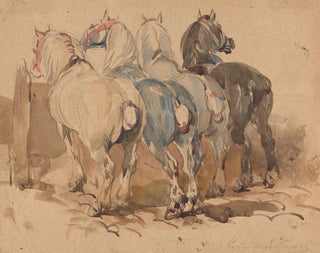 Piotr Michaowski - Horses at the manger.webp