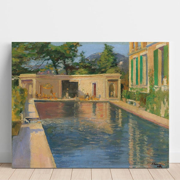 Reproduktion af maleriet Piscine, Sydfrankrig - Sir John Lavery