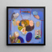 Pll blå - Tiit Psuke — indrammet kunstværk på væggen