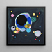 Flere cirkler - Wassily Kandinsky — indrammet kunstværk på væggen