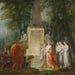 Poeter, der drikker ved den castalianske kilde sandhedens vand - Heinrich Friedrich Füger — vist i et interiør