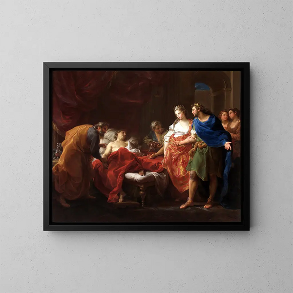 Antiochus og Stratonice - Pompeo Batoni — indrammet kunstværk på væggen
