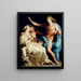 Apollon og de to Museer - Pompeo Batoni — indrammet kunstværk på væggen