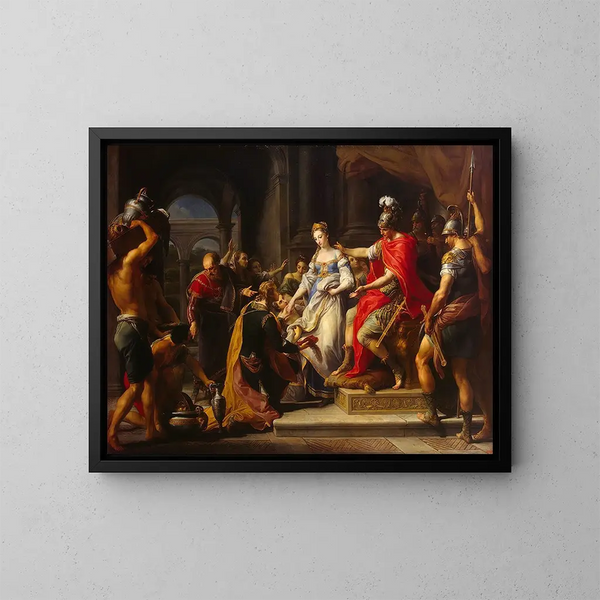 La Continence de Scipion - Pompeo Batoni — indrammet kunstværk på væggen