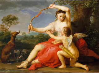 Diane og Cupidon - Pompeo Batoni — visning af kunstværket