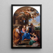 La Vierge à l'Enfant avec les saints Joseph, Zacharie et Élisabeth et le petit Saint Jean - Pompeo Batoni — indrammet kunstværk på væggen