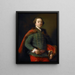 Portrait af John Woodyeare - Pompeo Batoni — indrammet kunstværk på væggen